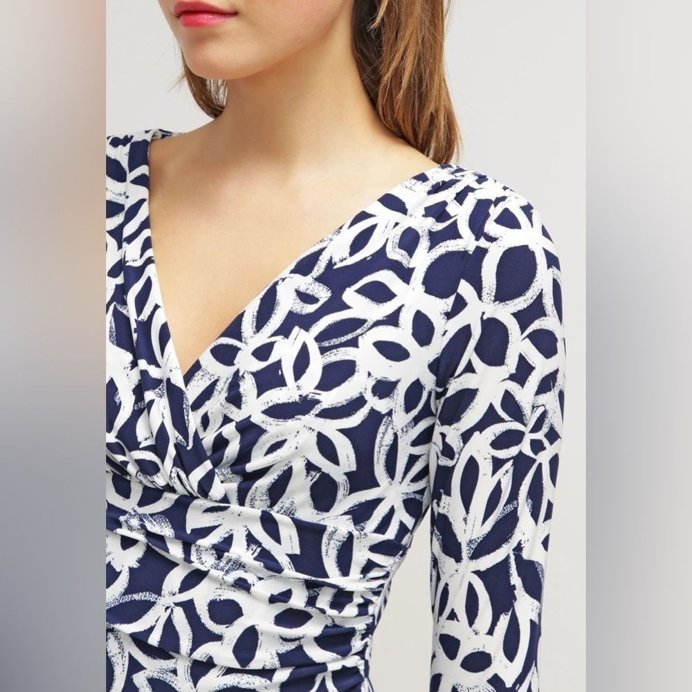 LAUREN RALPH LAUREN | Abstract Patterned Dress (GREY & WHITE) - Picture 5 of 12